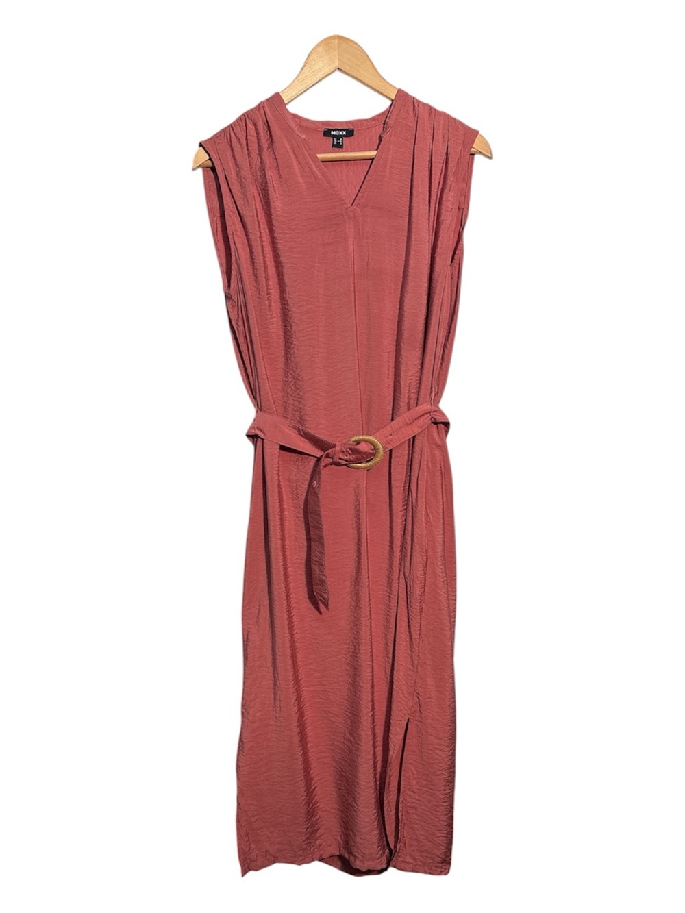 Mexx Sleeveless Belted Midi Dress - Dusty Rose